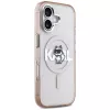 Capa MagSafe Karl Lagerfeld IML Choupette Sketch Logo para iPhone 17, rosa