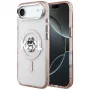 Capa MagSafe Karl Lagerfeld IML Choupette Sketch Logo para iPhone Air, rosa