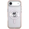 Capa MagSafe Karl Lagerfeld IML Choupette Sketch Logo para iPhone Air, rosa