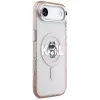 Capa MagSafe Karl Lagerfeld IML Choupette Sketch Logo para iPhone Air, rosa