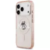 Capa MagSafe Karl Lagerfeld IML Choupette Sketch Logo para iPhone 17 Pro - rosa