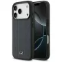 Capa MagSafe Mercedes Leather Laurel Leaves Stripes para iPhone 17 Pro, azul