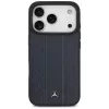 Capa MagSafe Mercedes Leather Laurel Leaves Stripes para iPhone 17 Pro, azul