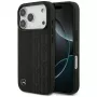 Capa MagSafe Mercedes Leather Laurel Leaves para iPhone 17 Pro, preta