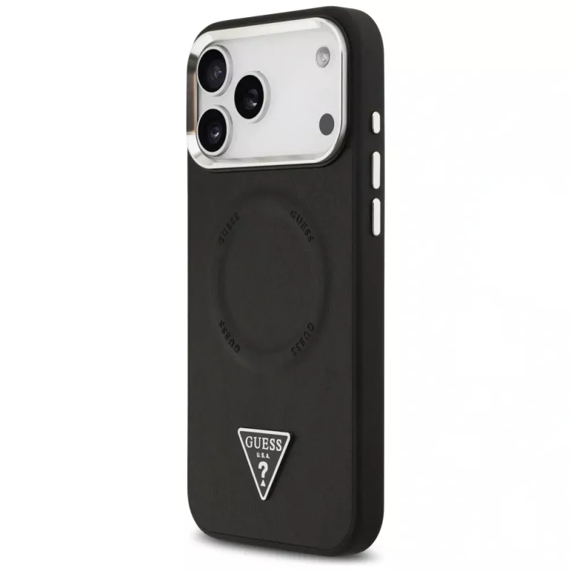 Capa MagSafe Guess Triangle Logo para Apple iPhone 17 Pro (preta)