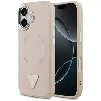 Capa MagSafe Guess Triangle Logo para iPhone 17 (rosa)