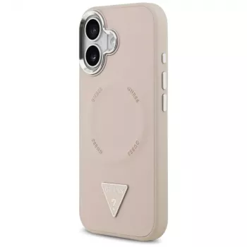 Capa MagSafe Guess Triangle Logo para iPhone 17 (rosa)