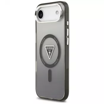 Capa MagSafe Guess IML Gradient Triangle Logo para iPhone Air, preta