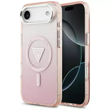 Capa MagSafe Guess IML Gradient Triangle Logo para iPhone Air, rosa