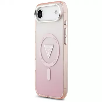 Capa MagSafe Guess IML Gradient Triangle Logo para iPhone Air, rosa