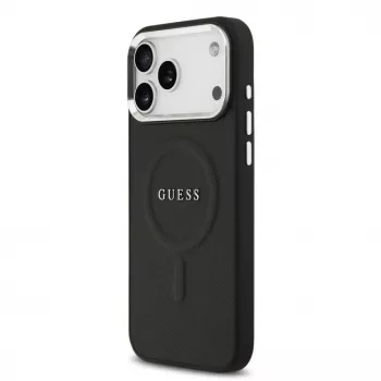 Capa MagSafe Guess Classic Logo para iPhone 17 Pro Max, preta