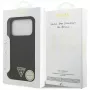Capa MagSafe Guess em silicone Triangle Logo para iPhone 17 Pro Max (preta)