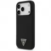 Capa MagSafe Guess em silicone Triangle Logo para iPhone 17 Pro Max (preta)