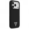 Capa MagSafe Guess em silicone Triangle Logo para iPhone 17 Pro Max (preta)