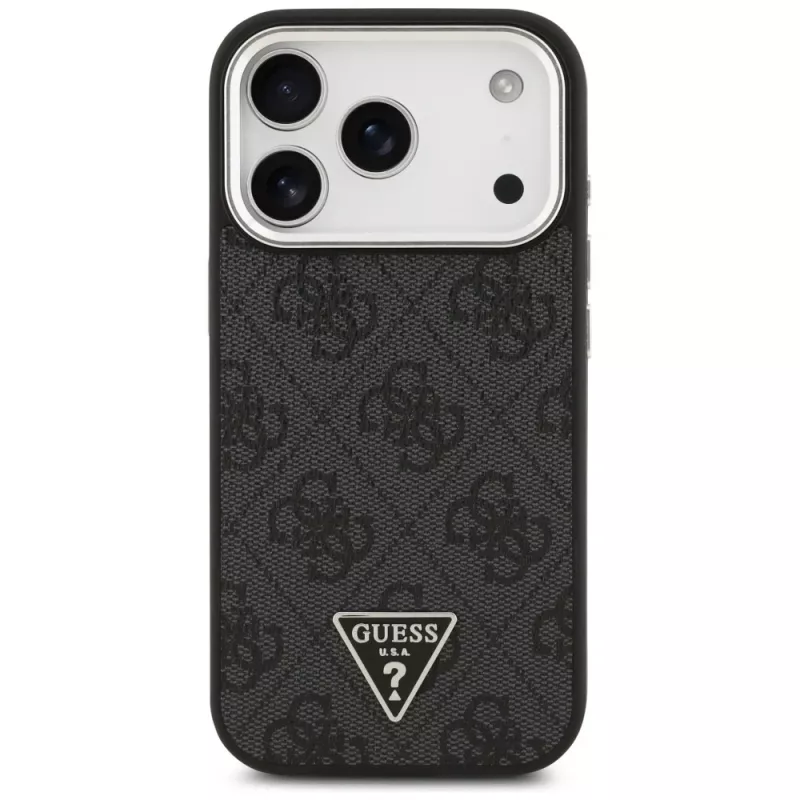 Capa Guess 4G Triangle Logo MagSafe para iPhone 17 Pro (Preto)
