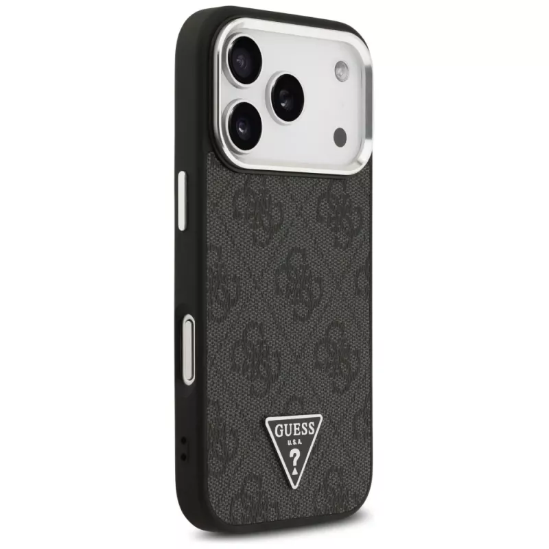 Capa Guess 4G Triangle Logo MagSafe para iPhone 17 Pro (Preto)