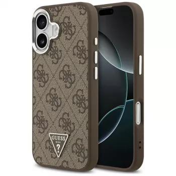 Capa Guess 4G Triangle Logo MagSafe para iPhone 17 (Castanho)