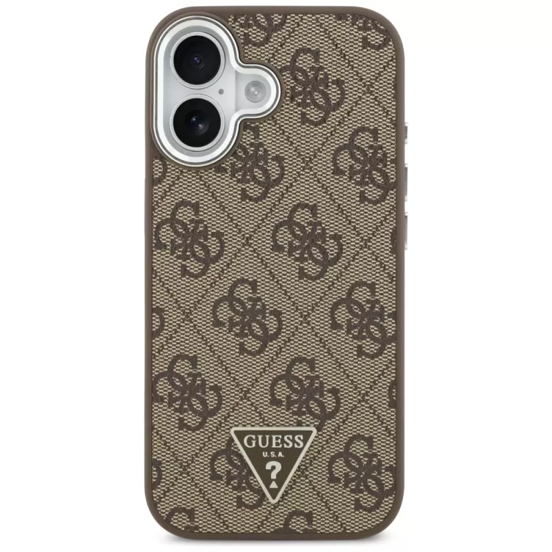 Capa Guess 4G Triangle Logo MagSafe para iPhone 17 (Castanho)