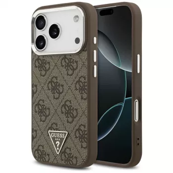 Capa Guess 4G Triangle Logo MagSafe para iPhone 17 Pro (Castanho)