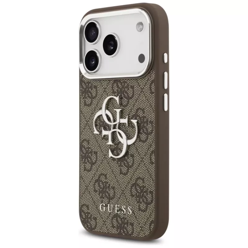 Capa Guess 4G Big 4G Classic Logo para iPhone 17 Pro (Castanho / Prateado)