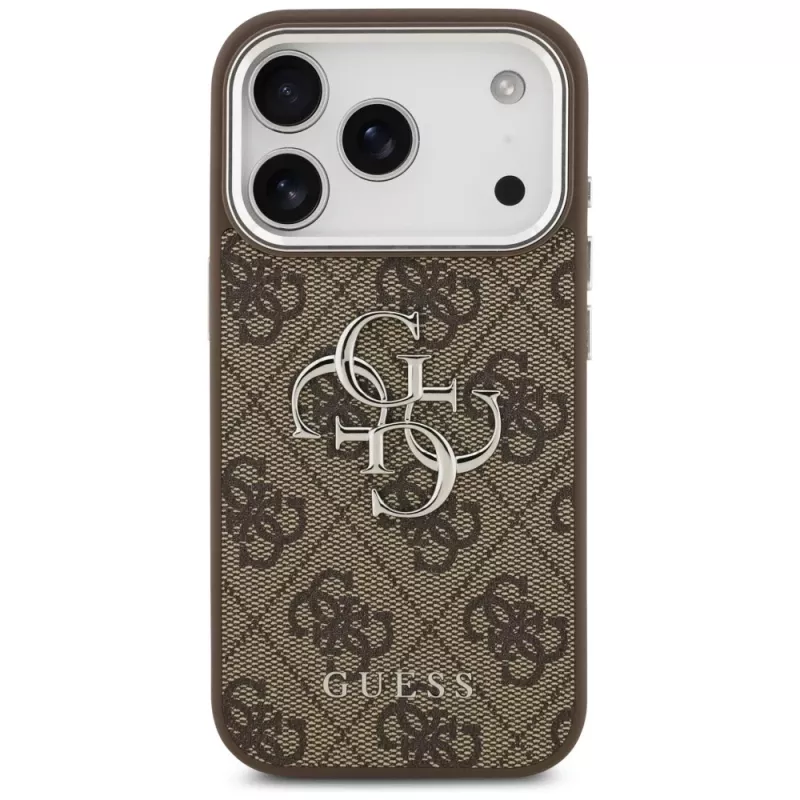 Capa Guess 4G Big 4G Classic Logo para iPhone 17 Pro (Castanho / Prateado)