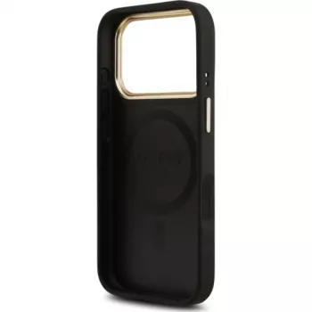 Capa traseira Guess 4G PU Classic Logo MagSafe para Apple iPhone 17 Pro, Preto