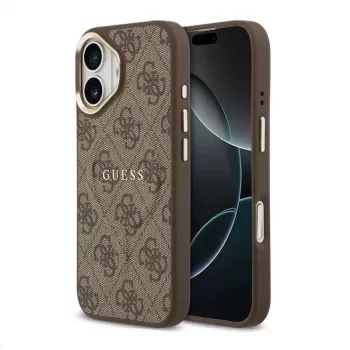 Capa Guess 4G PU Classic Logo MagSafe para Apple iPhone 13 Pro Max, Castanho