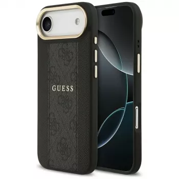 Capa Guess 4G Stripe MagSafe para iPhone Air, Preto