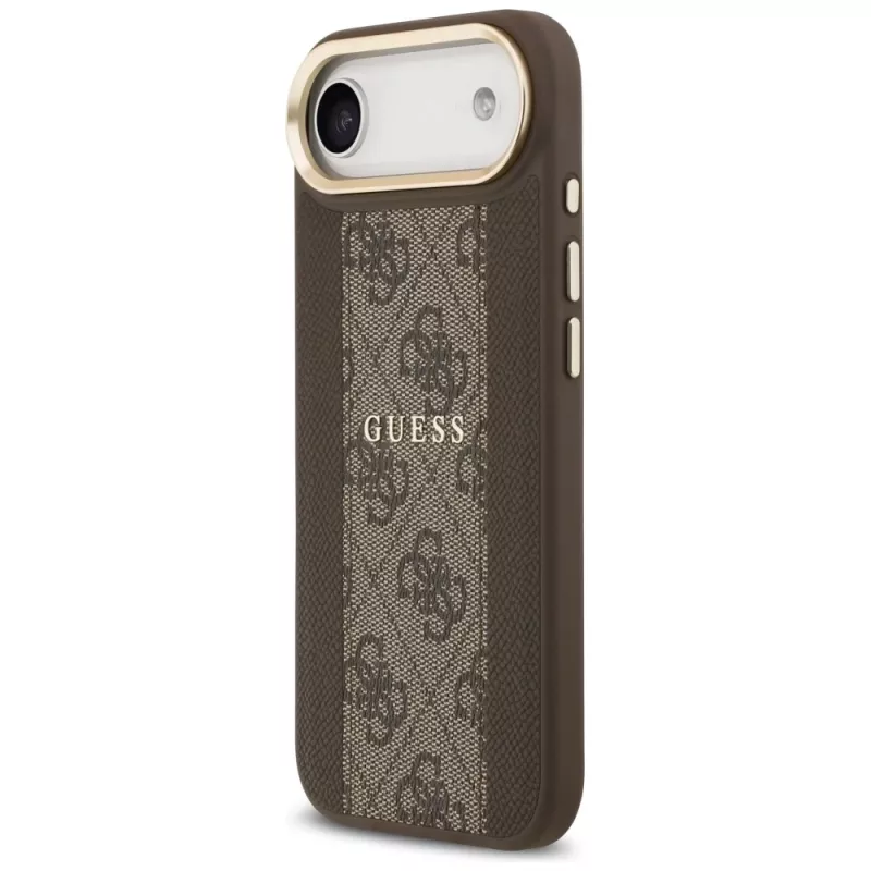 Capa Guess 4G Stripe MagSafe para iPhone Air, Castanho
