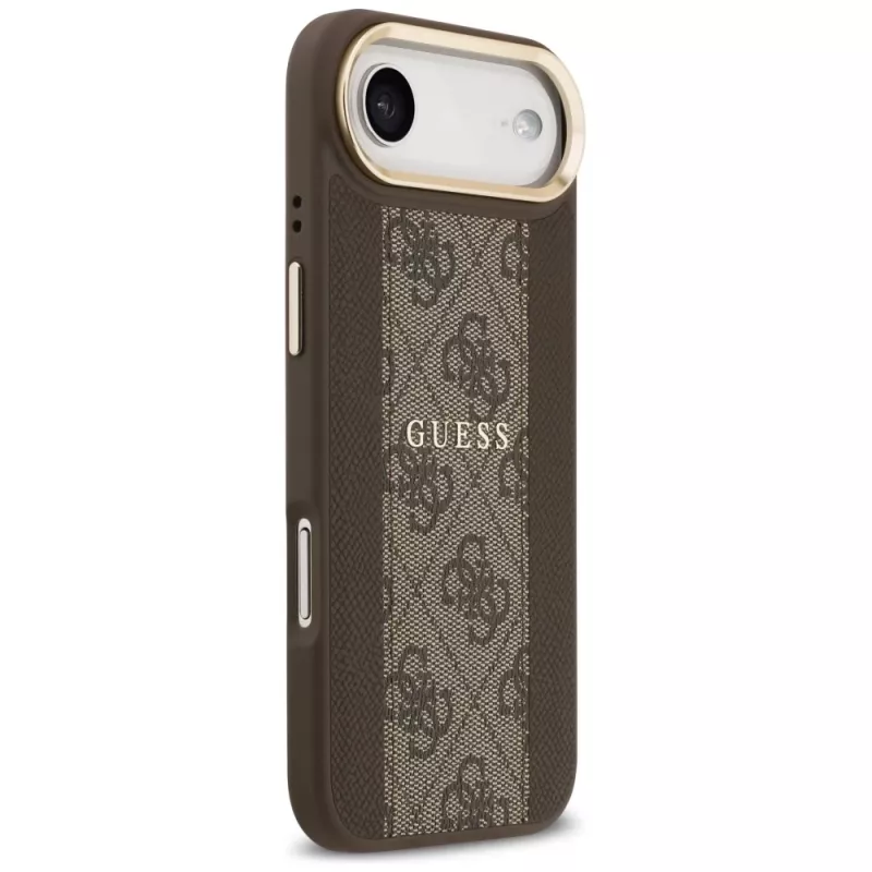 Capa Guess 4G Stripe MagSafe para iPhone Air, Castanho
