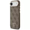Capa Guess 4G Triangle Logo MagSafe para iPhone Air, Castanho / Dourado