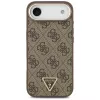 Capa Guess 4G Triangle Logo MagSafe para iPhone Air, Castanho / Dourado