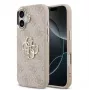 Capa Guess 4G Big 4G Classic Logo para iPhone 17 (Rosa / Dourado)