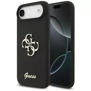 Capa Guess Silicone Big 4G Script para iPhone Air - Preto