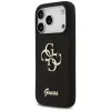 Guess Silicone Big 4G Script Capa para iPhone 17 Pro preto