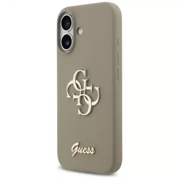 Guess Silicone Big 4G Script Capa para iPhone 17 - castanho