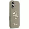 Guess Silicone Big 4G Script Capa para iPhone 17 - castanho