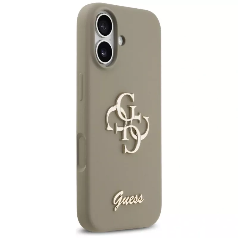 Guess Silicone Big 4G Script Capa para iPhone 17 - castanho