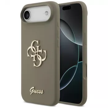 Guess Silicone Big 4G Script Capa para iPhone Air castanho