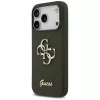 Guess Silicone Big 4G Script Capa para iPhone 17 Pro - caqui