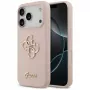 Guess Silicone Big 4G Script Capa traseira para Apple iPhone 17 Pro - rosa