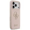 Guess Silicone Big 4G Script Capa traseira para Apple iPhone 17 Pro - rosa