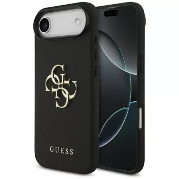 Guess Grained Big 4G & Classic Logo Capa para iPhone Air, preto