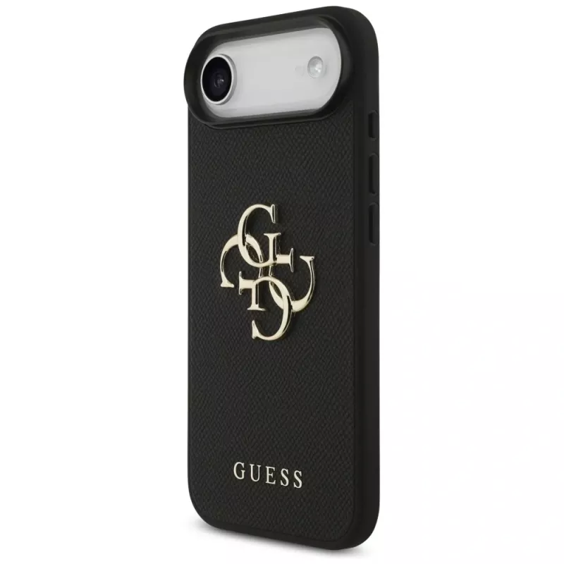 Guess Grained Big 4G & Classic Logo Capa para iPhone Air, preto