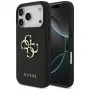 Guess Grained Big 4G & Classic Logo Capa protetora para Apple iPhone 17 Pro, preto