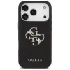 Guess Grained Big 4G & Classic Logo Capa protetora para Apple iPhone 17 Pro, preto