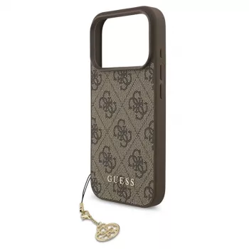 Guess 4G Charms Collection MagSafe Capa para iPhone 17 Pro (castanho)