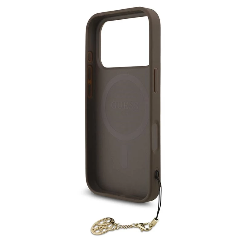 Guess 4G Charms Collection MagSafe Capa para iPhone 17 Pro (castanho)
