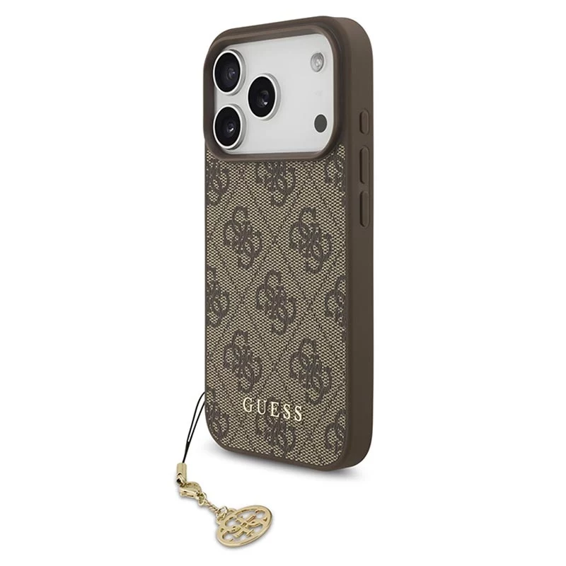 Guess 4G Charms Collection MagSafe Capa para iPhone 17 Pro (castanho)