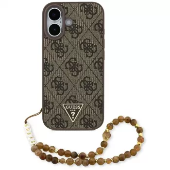 Guess 4G Strap Triangle Logo MagSafe Capa para iPhone 17 castanho